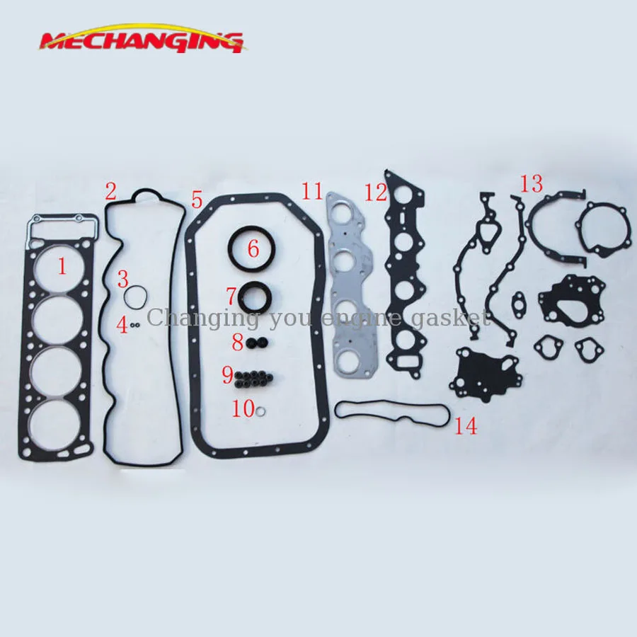 

4G54 4G54B G54B For MAZDA B-SERIE (UF) MITSUBISHI PAJERO L 200 Engine Parts Overhaul Kits Full Set Engine Gasket Set MD997037