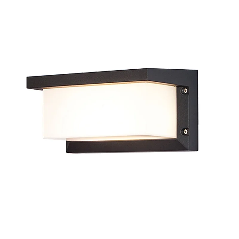 

Decorations Porch Simple Rectangle LED Light Outdoors Modern Wall Lamp Radar Home Use Motion Sensor Courtyard Waterproof Garden