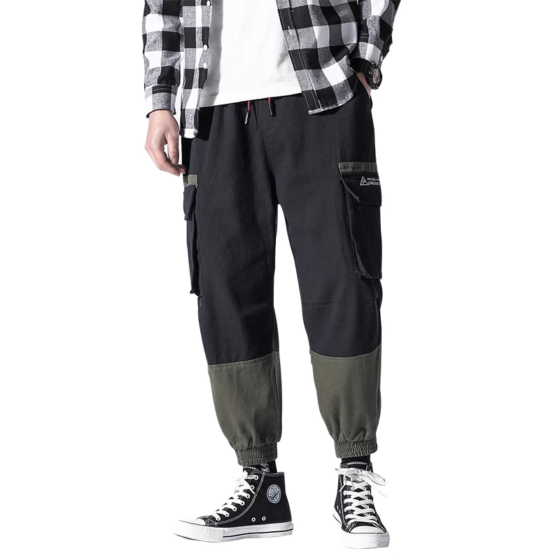M-5XL 2019 Spring Track Pants Men Sweatpants Mens Joggers Pants Cargo Camo Tactical Harem Wide Pants Man