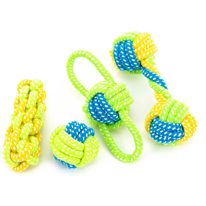 Pet dog toys durable bite resistant spot knot dog toy for small and