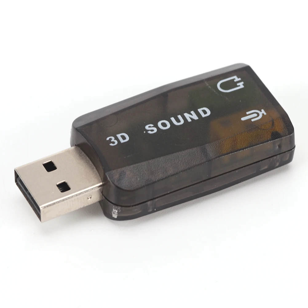 1 шт. Внешний USB аудио адаптер звуковой карты Виртуальный 5,1/7,1 ch USB 2,0 микрофон динамик Аудио гарнитура микрофон 3,5 мм Jack конвертер