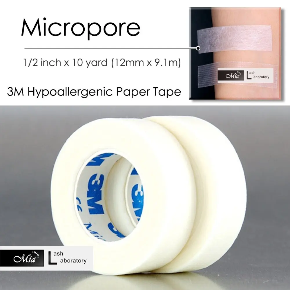 

[0.5''] 12 rolls Micropore 3M Tape Eyelash Extension Medical Breathable
