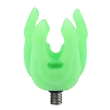 Прочный защитный светящийся ночной Светильник с прикладом, силиконовый зеленый u-образный нескользящий держатель для удочки