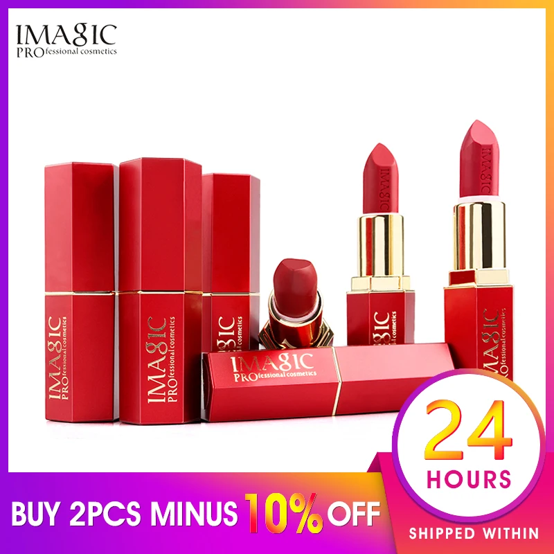 

IMAGIC 12-Color Matte Lipstick Crystal Column Matte Lipstick Cosmetics Easy to Wear Lipstick Matte Stick