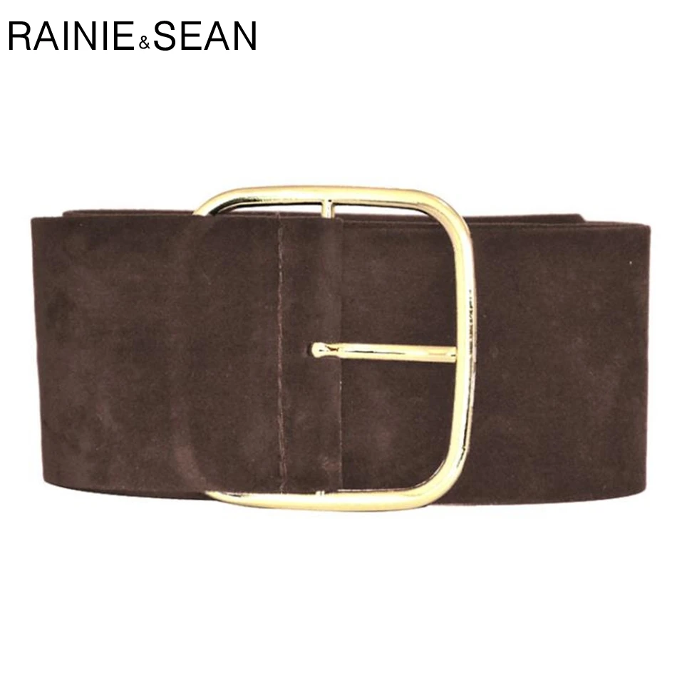 RAINIE SEAN Suede Belt Female Wide Cummerbunds For Women Fashion Ladies