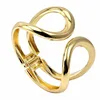 Simple Punk Cuff Bracelets & Bangles Summer Statement Gold Color Metal Pulseiras Present Jewelry 3