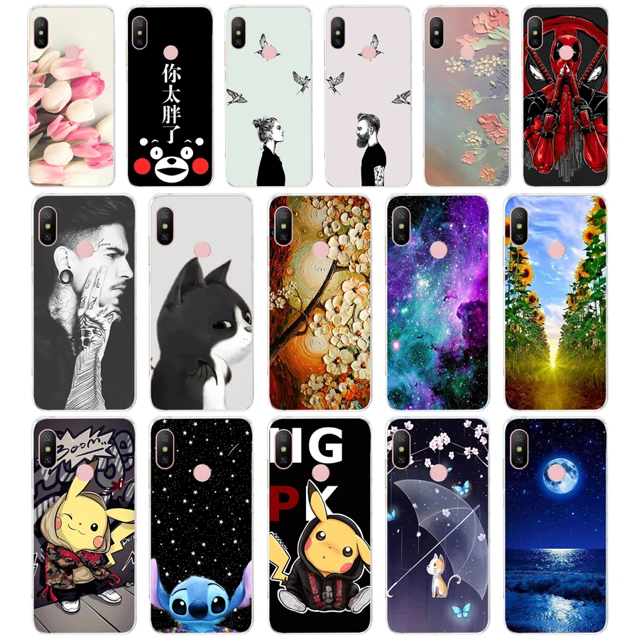

20 silicone Cover For Xiaomi MI A2 LITE Case Full Protection Soft tpu Back Cover Phone Cases For Xiomi MI A2 LITE bumper Coque