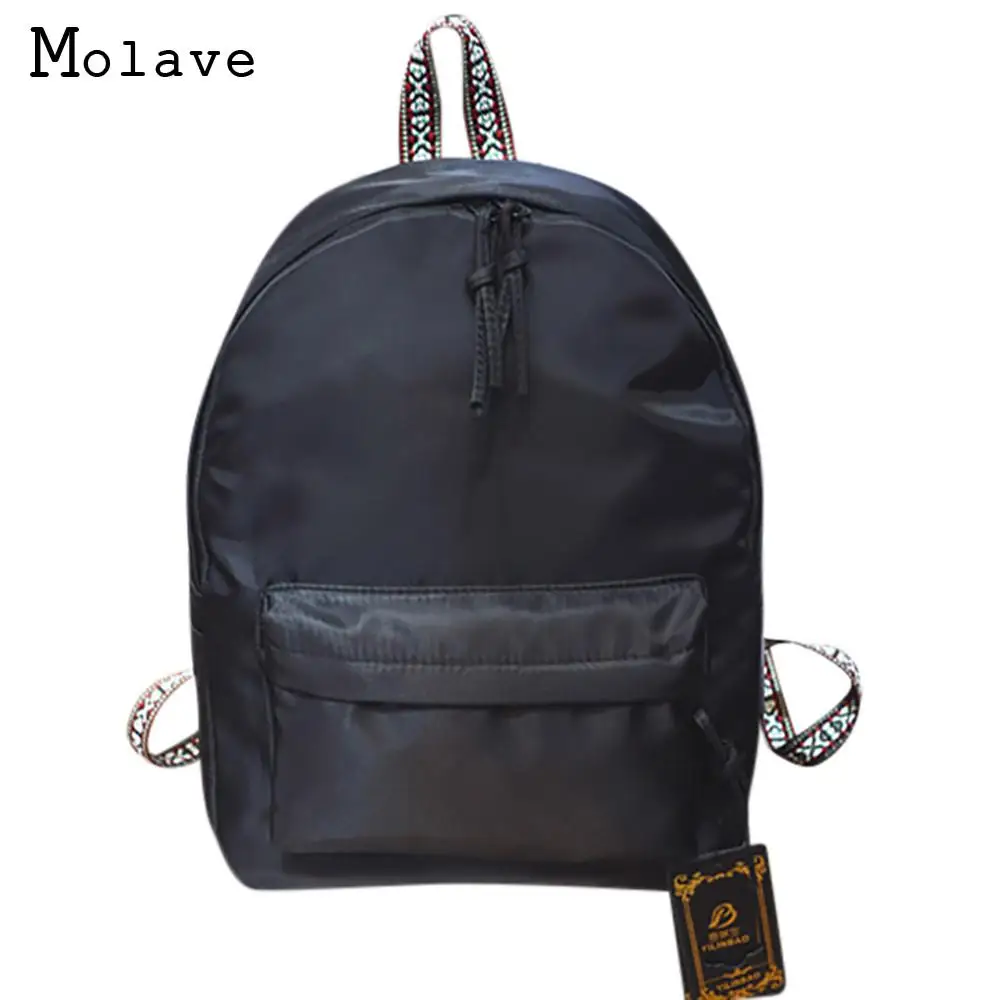 MOLAVE женский рюкзак модный мужской рюкзак школьный однотонный школьный рюкзак для путешествий с двумя лямками на молнии FEB11
