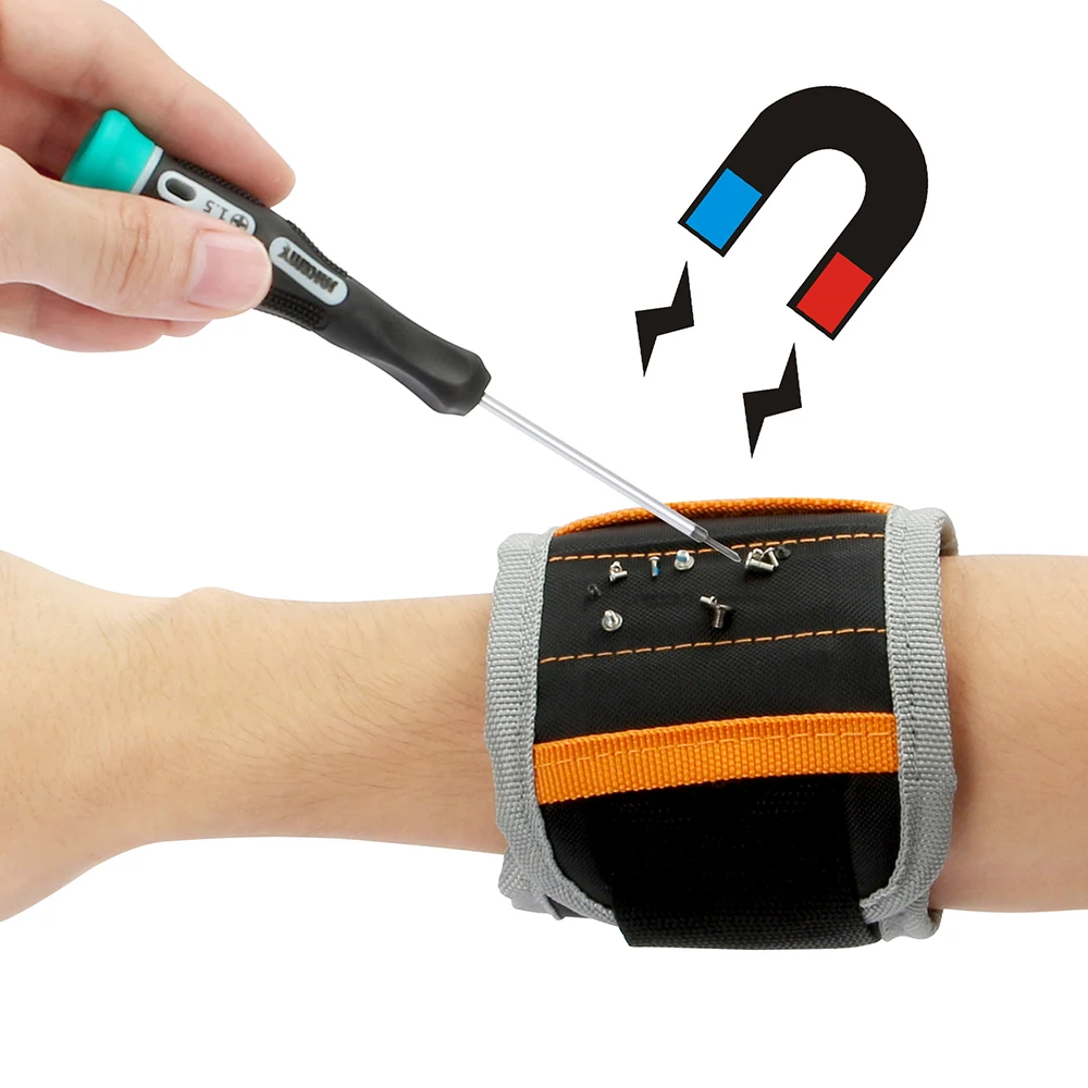 JAKEMY JM-X5 Strong Magnetic Wristband Bracelet Belt Repair Tool Bag Pocket Pouch for Screw Nail / Drill Bit Wrist Band Holder JAKEMY JM-X5 Strong Magnetic Wristband Bracelet Belt Repair Tool Bag Pocket Pouch for Screw Nail / Drill Bit Wrist Band Holder