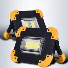 Светодиодный лампы высокой мощности ночного Светодиодный прожектор зарядка через USB прожекторы уличные мобильный портативный Рабочий портативные фонарики для походов