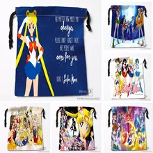 Пользовательские Сейлор Мун Сумки на шнурке Печать Путешествия хранения мини мешок плавать Пешие прогулки игрушка мешок размер 18x22 см#180412-11-31