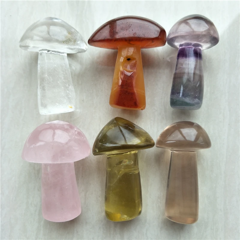

natural 6 pcs crystal mushroom agate stone crystal polished mushrooms red carnelian meditation reiki healing