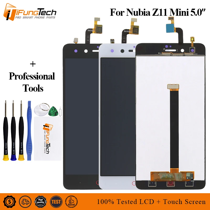 

5inch LCD For Nubia Z11 mini NX529J LCD Display + Touch Screen Without Frame 100% tested Screen Digitizer Assembly Z 11 NX 529J