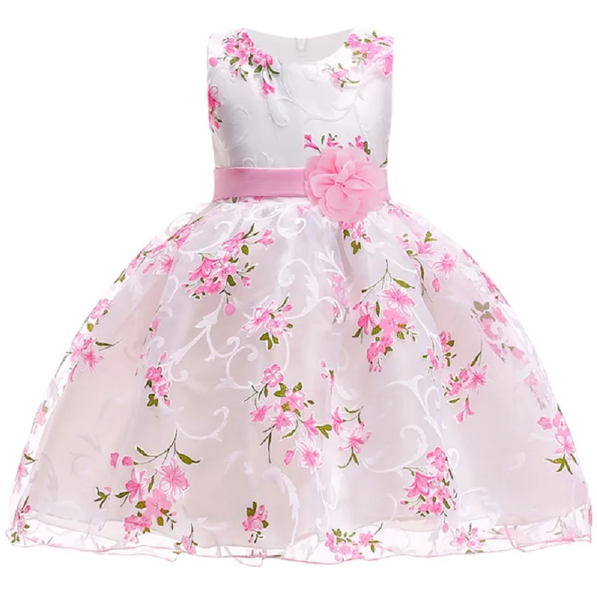 Baby Dress Tutu Newborn Girl infant dress Christening Gown First Birthday Party Baby flower Clothing Tulle Toddler Girl Clothes