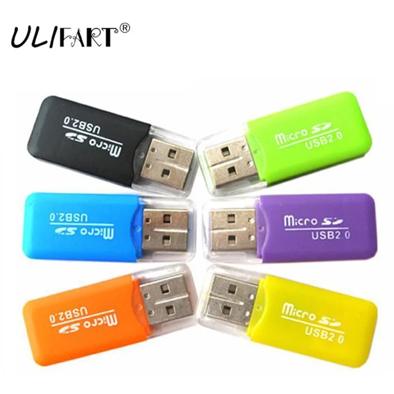 1x USB 2.0 Adapter Micro SD SDHC Memory Card Reader//Writer Flash Drive Black