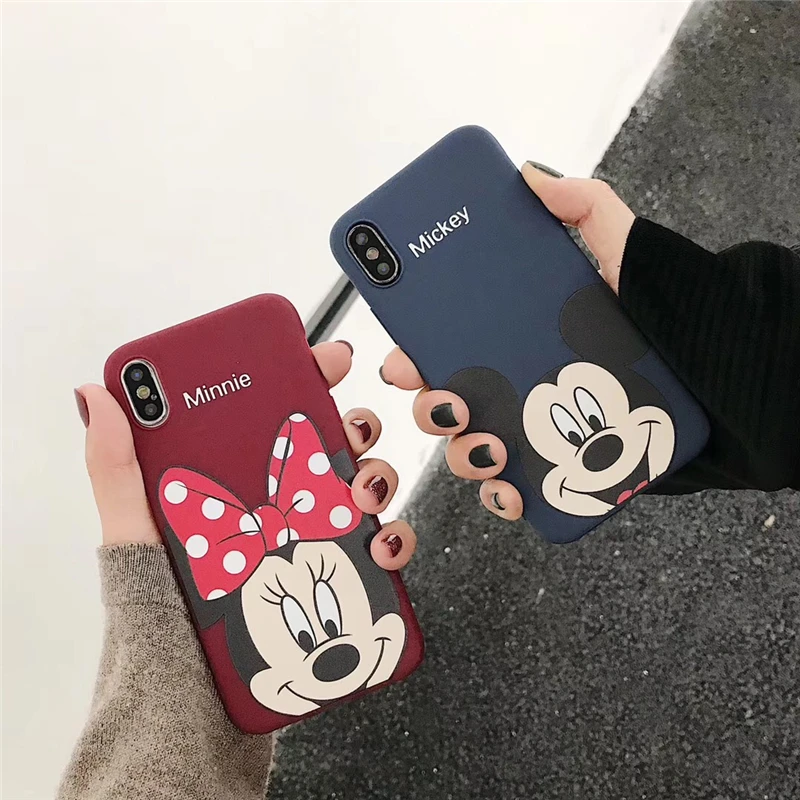Minnie Mickey Case For iPhone 7 Cases Ultrathin Cartoon Hello Kitty Soft TPU Toy Case for iPhone 6 6s 7 8 Plus X XR XS Max Cover