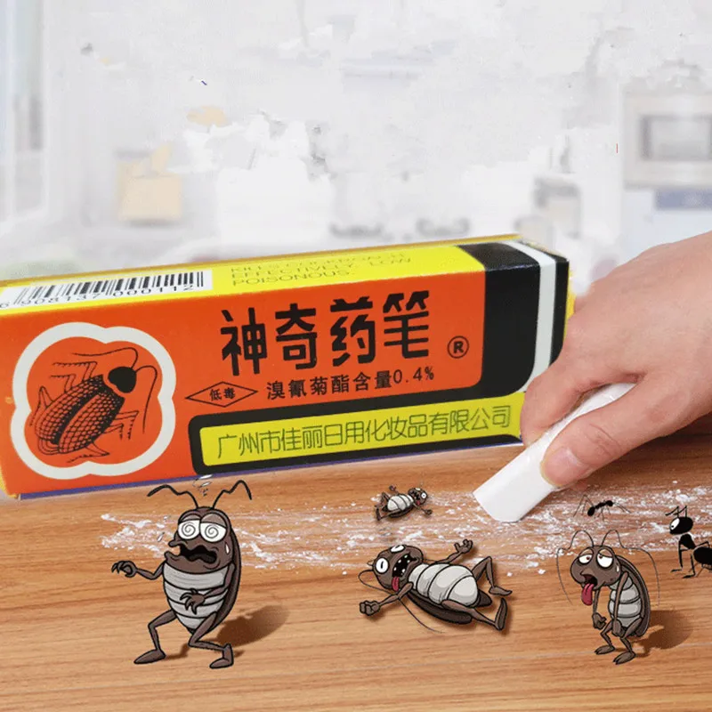 

10Pcs/lot Pest Control Anti Cockroach Killing Bait Box Miraculous Insecticide Chalk Pest Cockroach Roaches Magic Medicine Pen