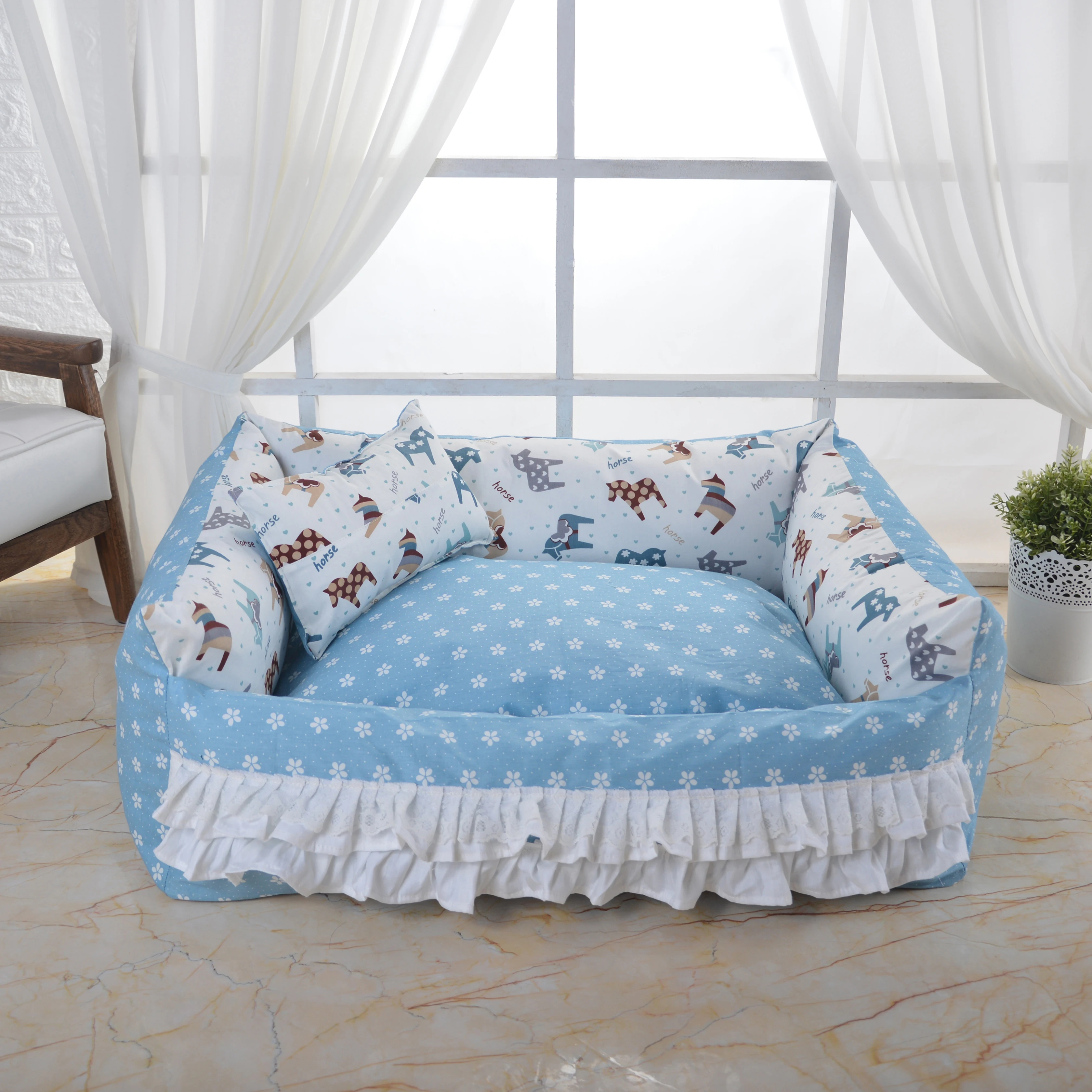 cheap Pet sofa bed Comfortable doghouse Warm dog bed Cotton dog mat Pet rest pad Strong and breathable without deformation