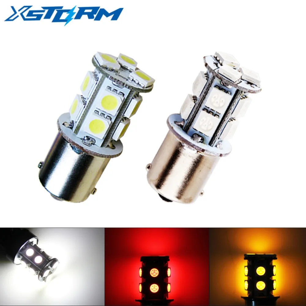 2 шт. 1156 BA15S 13 SMD 5050 Автомобильные белые светодиодные лампы p21w резервный сигнал