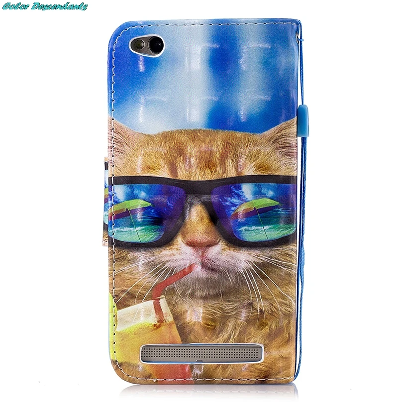 3D кошелек чехол для Xiaomi Redmi 5A кожаный PU Роскошные откидная телефон сумка случае