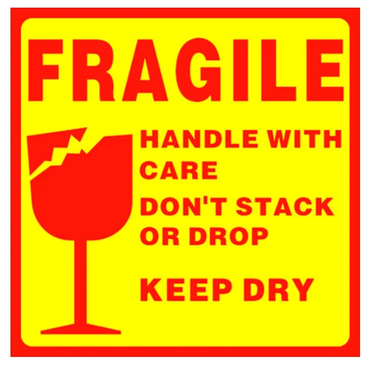 Wholesale And Retail 10x10cm And 9x5cm Fragile Sticker Handle With Care Keep Dry Box Labels Handle Brake Sticker Dshandles For Garden Tools Aliexpress