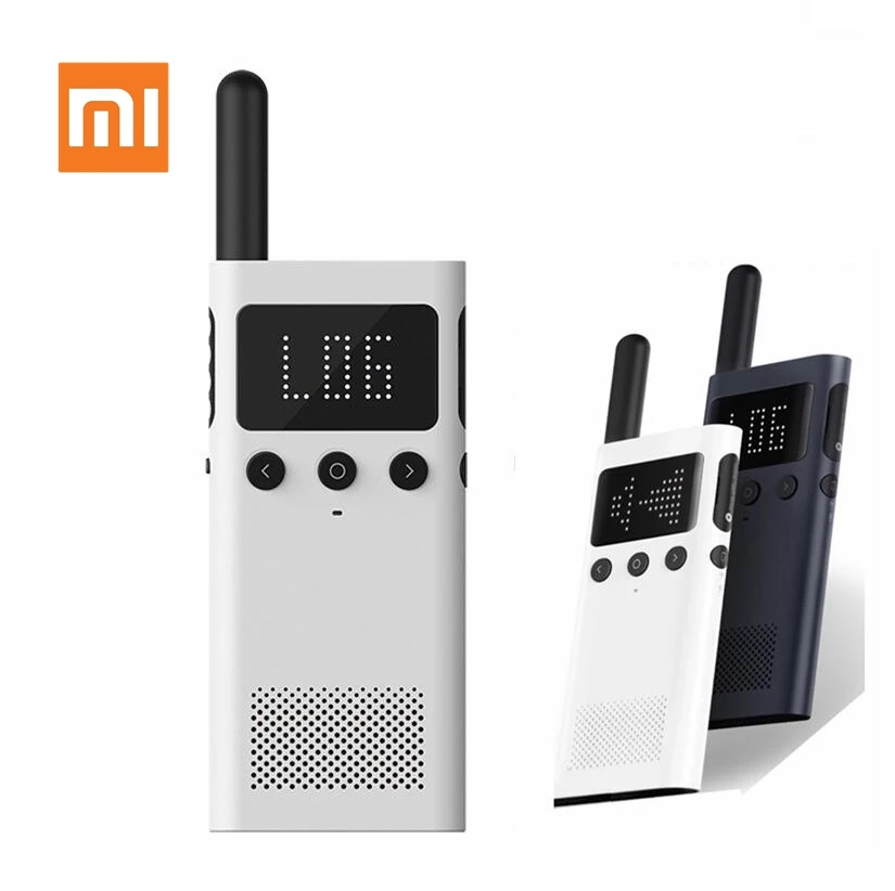 Xiaomi Mijia Smart Walkie Talkie 1S с fm-радио динамиком в режиме ожидания смартфон приложение расположение поделиться быстро команда Talk Обновление версии