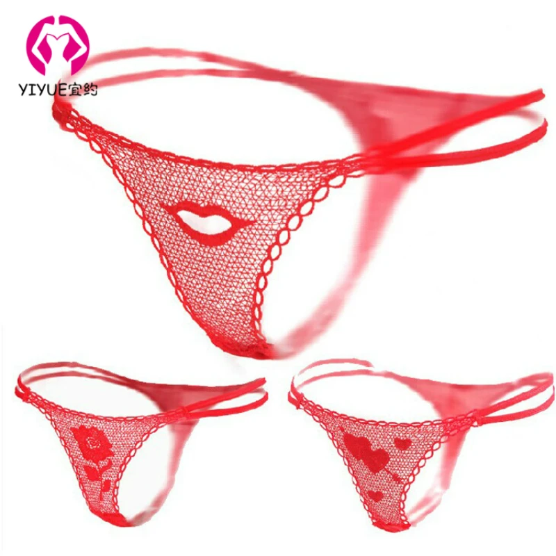 

Women Thong Dropship Sexy Women Panties Transparent Panty Briefs Underwear Hollow Lingerie Embroidery Lace Panties G-Strings
