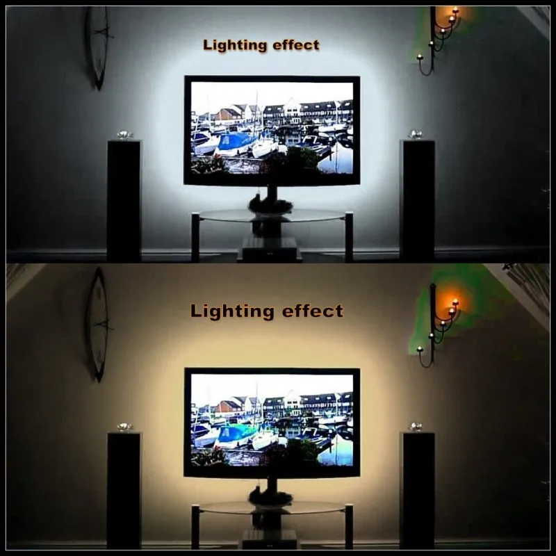 USB Светодиодная лента 5В не водонепроницаемый светильник SMD2835 50 см 1 м 2 3 4 5 RGB