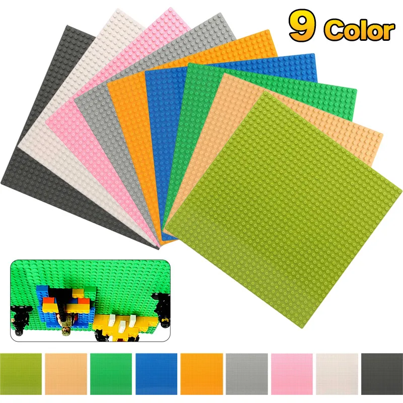 

9 Colors 32*32 Dots Base Plate for Small Bricks Baseplate Board Compatible Legoed figures DIY Building Blocks Toys For Children