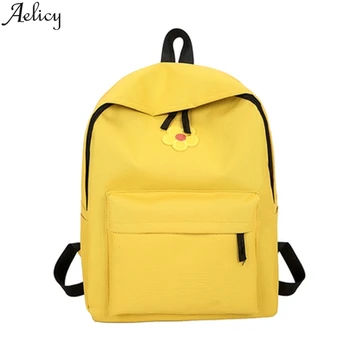 

Aelicy Ladies Fashion Flower Cute Backpack Student Zipper Canvas School Bag Girls Travel Bag Bolso De Escuela De Cuero New