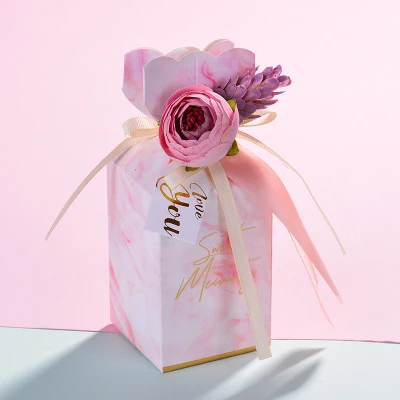 25 шт./лот, коробка для конфет, Свадебная коробка, романтический цветок, картон, Подарочная коробка, бумажный пакет, Свадебный декор, свадебные подарки для гостей - Цвет: A3