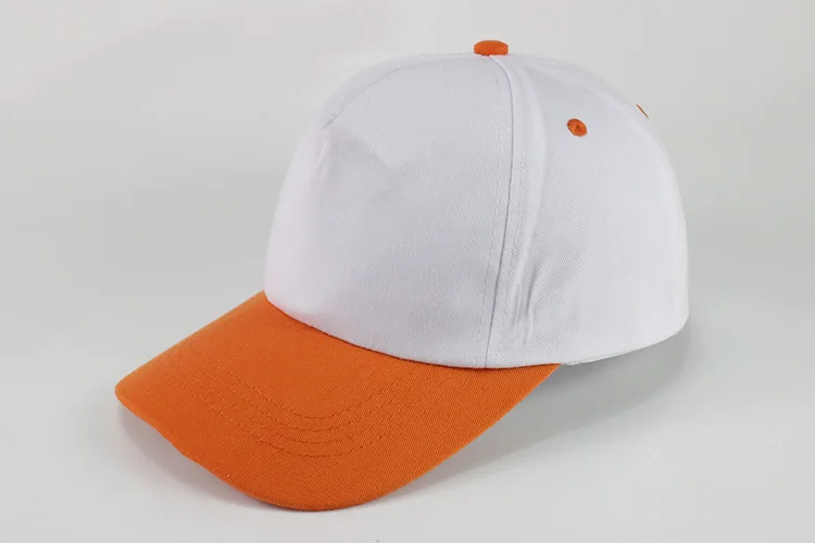 Хлопковая детская повседневная бейсбольная кепка, одноцветная, регулируемая, с принтом логотипа или вышивкой текста для детей, маленькие шапочки для студентов
