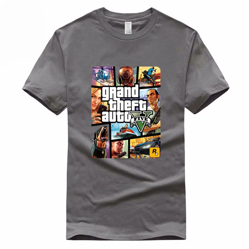 Игра Gta 5 хлопковые футболки Grand Theft Auto футболка Camisetas Hombre Gta Vice City футболка Homme GMT005