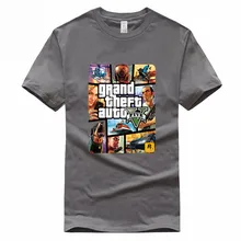 Игра Gta 5 хлопковые футболки Grand Theft Auto футболка Camisetas Hombre Gta Vice City футболка Homme GMT005