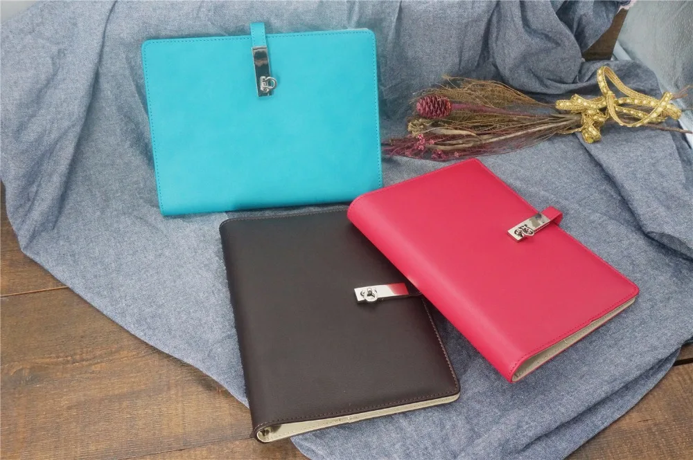

A5 A6 metal snap tether creative candy refillable daily loose leaf filofax agenda notepad notebook binder school supplies