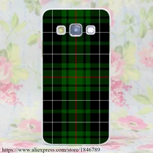 656J Green and Red Scottish Tartan Hard White Case Cover for Galaxy A3 A5 7 8 J5 7 & Note 7 5 4 3 2 & Grand Prime