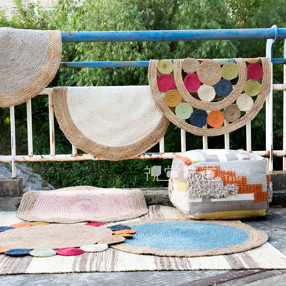 

Colorful Wool Kilim Home Decore Throw Handmade Rose Needlepoint