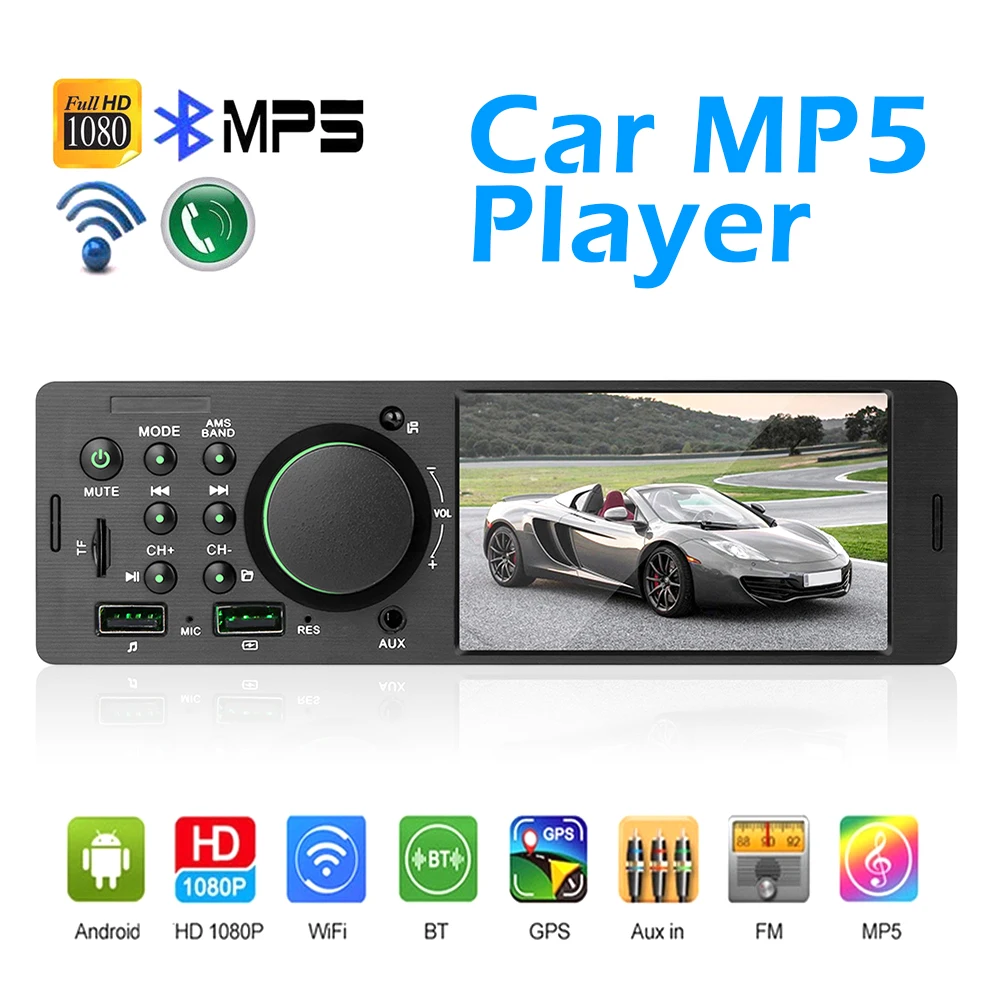 

4.1 Inch Screen HD Car Auto MP3 Rearview Camera Universal Bluetooth USB FM Radio Stereo Audio Music Player Mp3 Player