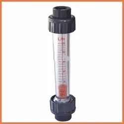 LZB-15S пластиковый измеритель расхода жидкости воды ротаметр (короткая трубка BSP резьбовое соединение) Диапазон потока 16-160L/h, LZB15S инструменты