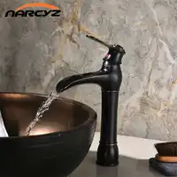 Basin Faucet Bathroom Sink Faucet Black Taps Basin Faucet Mixer Single Handle Hole Deck Wash Hot Cold Mixer Tap Crane B589