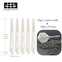 Кавалер 50 шт. общие 27 мм/35 мм/45 мм 2BA нейлон Дротика валы прозрачный кристалл Цвет аксессуары для игры в Дартс