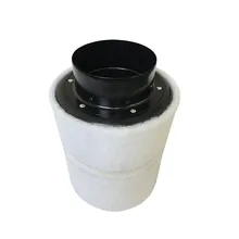 4 in x 12 in Air Carbon Filter Odor Control Virgin Charcoal for Inline Fan Pre-filter Included for Grow Rooms Greenhouse