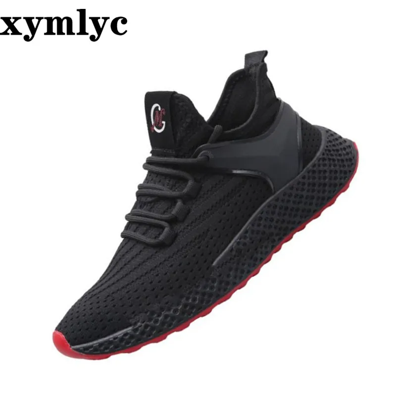 

New thick bottom non-slip men's shoes summer mesh breathable deodorant sweat-absorbent casual shoes round head laceup flat shoes