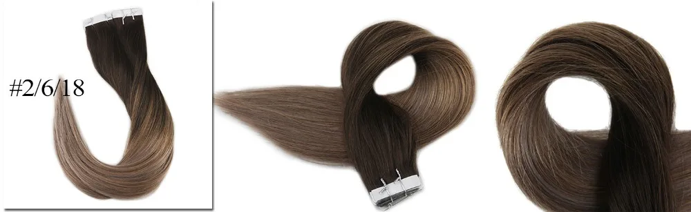 Полный блеск Омбре цвет 2,5 г за штуку 40 шт. 100% настоящие Реми человеческие волосы Balayage лента для волос в наращивание волос коричневый блонд