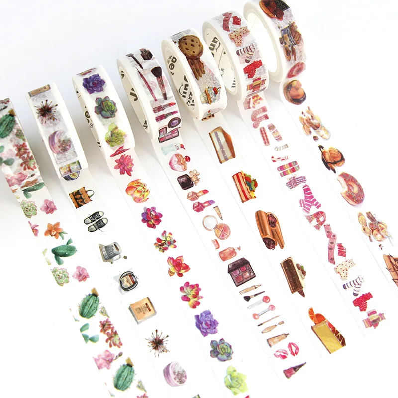 

Kawaii Cactus Masking Washi Tape Cute Plants Flowers Japanese Tape Diary Scrapbooking Album Sticker Label Tool Stationery Gift