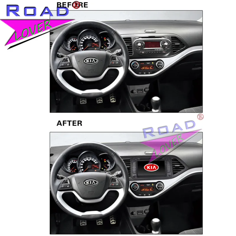 Top Roadlover Android 9.0 Car DVD Automotive Player Audio For KIA Picanto Morning 2011- Stereo GPS Navigation Magnitol Two Din Radio 7