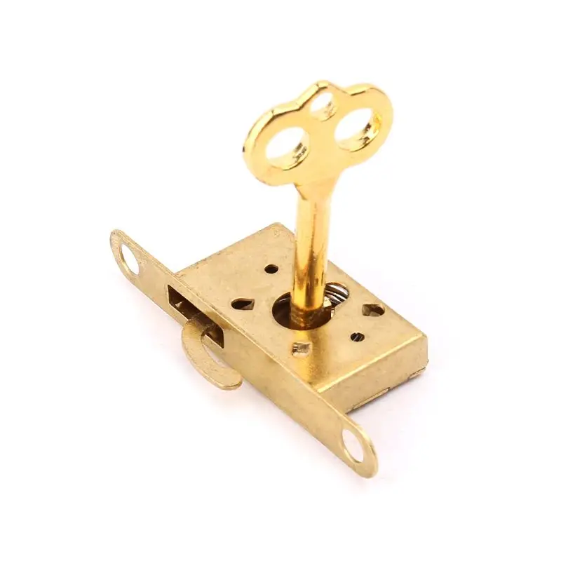 1set Gold Lock Drawer Cabinet Wardrobe Cupboard Door Lock Antique