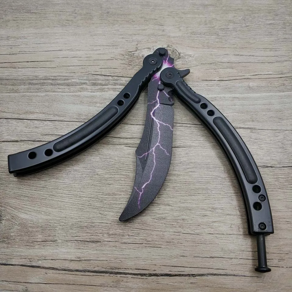 Дропшиппинг CS GO бабочка в ноже Karambit нож бабочка складной тренировочный нож игровой нож тупое лезвие без края инструмент