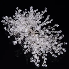 Elegant shiny handmade bride crystal flower crown wedding supporting dinner jewelry headdress accessories CY161117-186