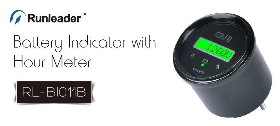 Runleader ЖК-дисплей bi011b Батарея индикатор счетчика для ATV UTV трактор Тележки для гольфа Багги внедорожник погрузчика клуб автомобиль